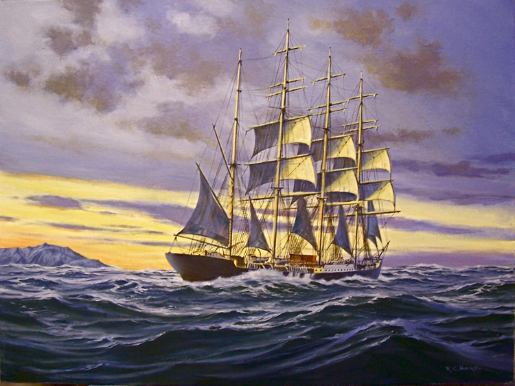 Four mastered bark "Moshulu"