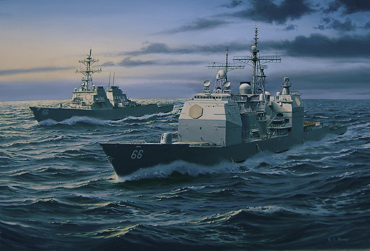 Aegis cruiser and destroyer